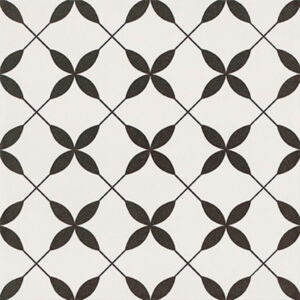 Patchwork Clover Black Pattern 29,8X29,8