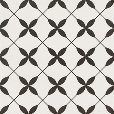 Patchwork Clover Black Pattern 29,8X29,8