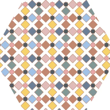 Kasbah Mix Colors Hexagonal 22x25
