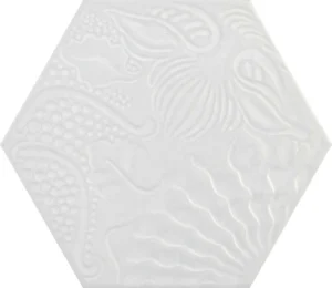 Gaudi White Hexagon 22×25