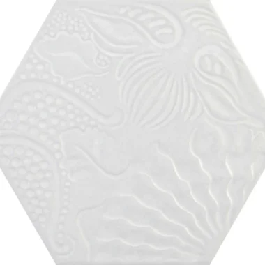 Gaudi White Hexagon 22x25