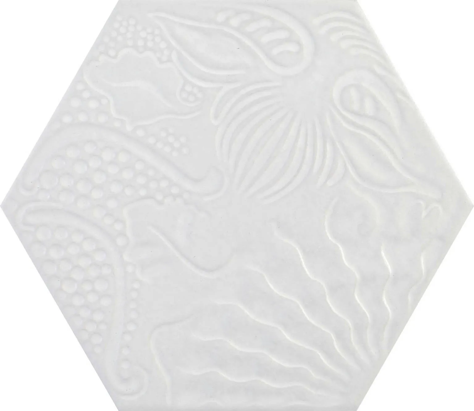 Gaudi White Hexagon 22x25