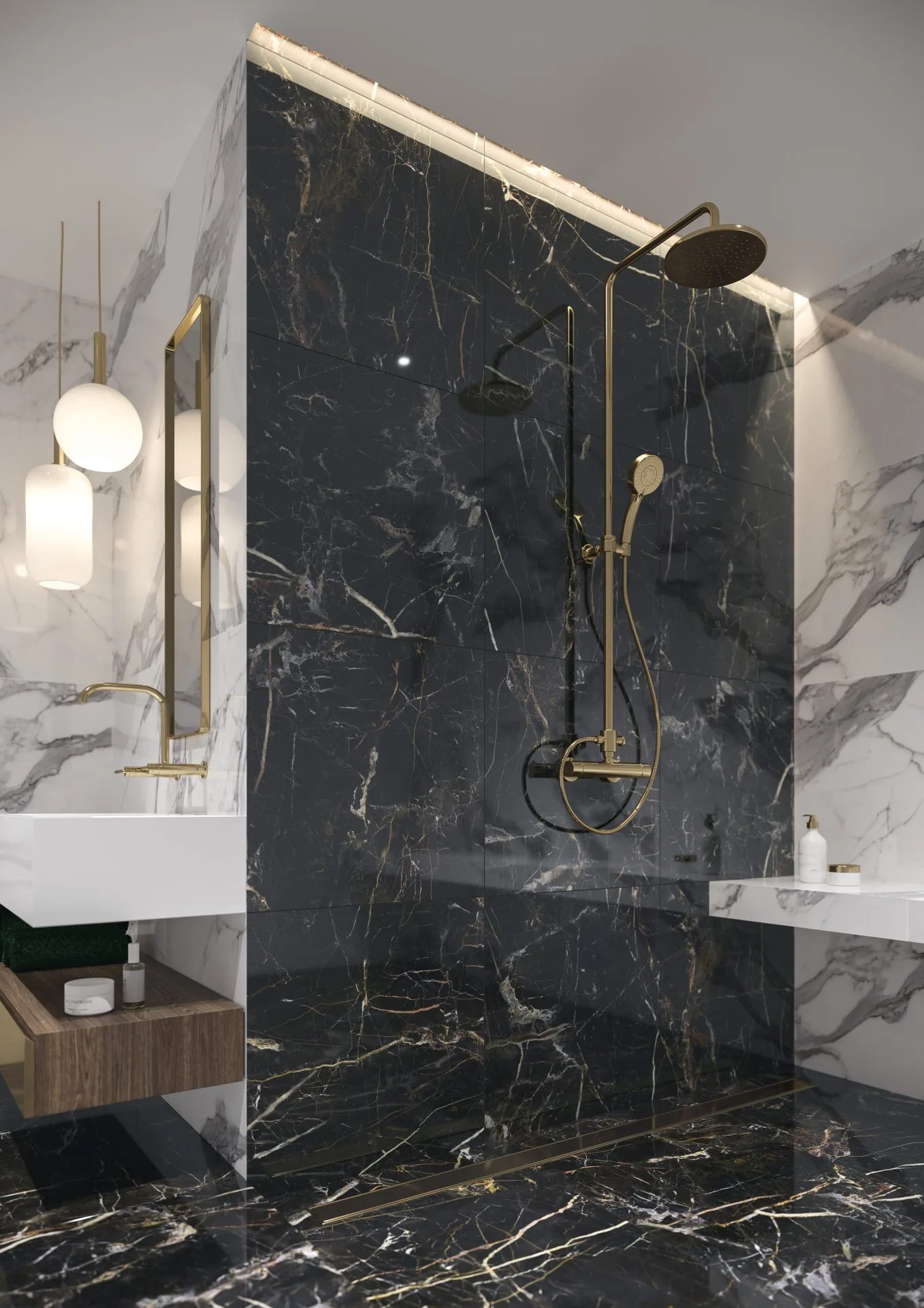 1406KPV117a Marquina Gold Rett Lappato (Polirano) 2797X1197X6