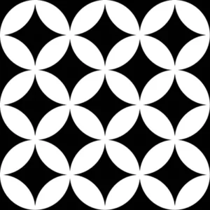 District Circles Black 20X20