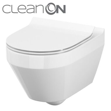 Cersanit Crea Konzolna Wc šolja Clean On, Ovalna sa Slim Wc Daskom Sporospuštajuća