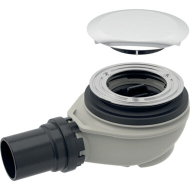 Geberit tuš sifon d90, sa poklopcem, dubina vodenog stuba 50 mm: d50mm sjajna hrom, PE-HD