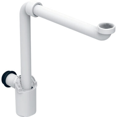 Geberit sifon za umivaonik, model za uštedu prostora, horizontalni odvod : d32mm G1 1/4" alpsko bela