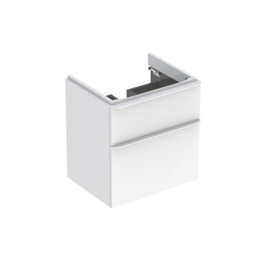 Geberit Smyle Square Ormarić za Umivaonik sa Dve Fioke, 58,4x61,7x47 cm, Bela, Visoki Sjaj