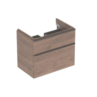 Geberit Smyle Square Ormarić za Umivaonik sa Dve Fioke, 73,4x61,7x47 cm, Orah