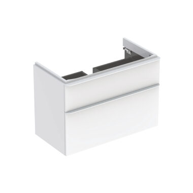 Geberit Smyle Square Ormarić za Umivaonik sa Dve Fioke, 88,4x61,7x47 cm, Beli, Visoki Sjaj