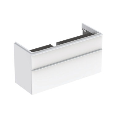 Geberit Smyle Square Ormarić sa Dve Fioke, 118,4x61,7x47 cm, Beli, Visoki Sjaj