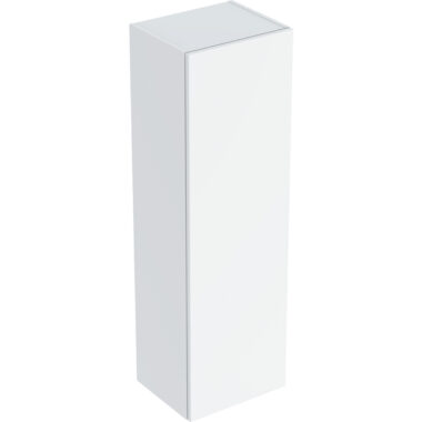 Geberit Smyle Square srednje visoki ormarić sa jednim vratima i unutrašnjim ogledalom 36x118x29,9 cm, Beli, Visoki Sjaj