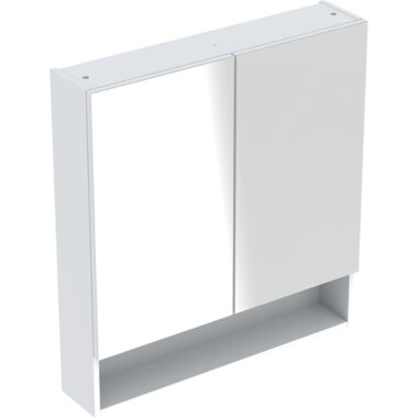 Geberit Selnova Square element sa ogledalom sa dvoje vrata i dve staklene police Beli, Sjaj, 58,8x85x17,5 cm