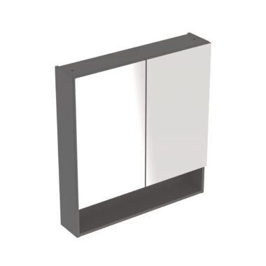 Geberit Selnova Square element sa ogledalom sa dvoje vrata i dve staklene police Lava Mat 58,8x85x17,5 cm