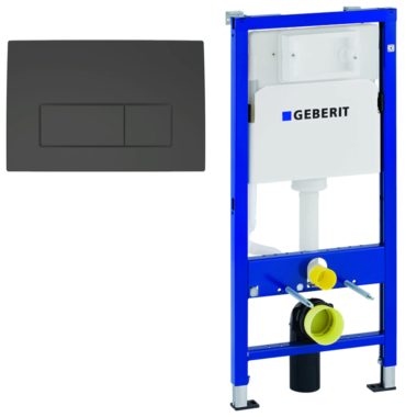 Geberit set sa prečkom, taster delta 50 mat, montazni set
