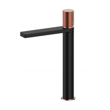 COPEN NOOK Baterija za lavabo visoka GRIP mat crna / rose gold