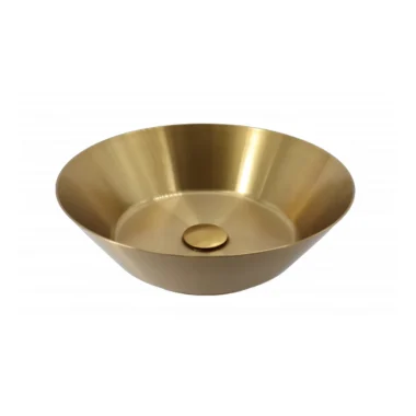COPEN nadgradni Metalni lavabo 400x125mm brušeni mesing, sa metalnim podsklopom sifona